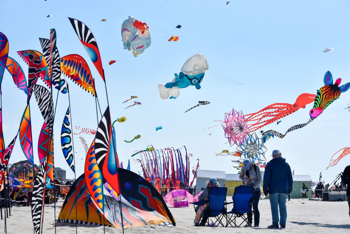 Cerfs-volants Schtroumpf Berck-sur-Mer