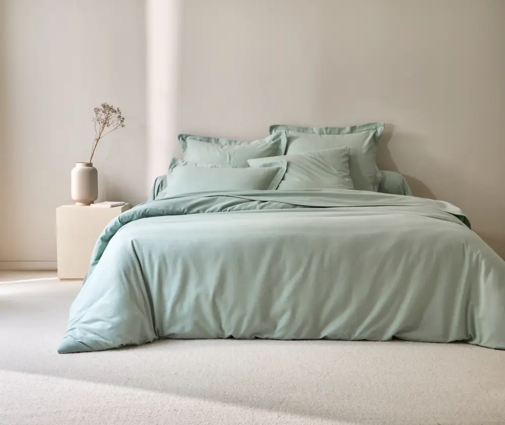 Housse de couette vert d'eau