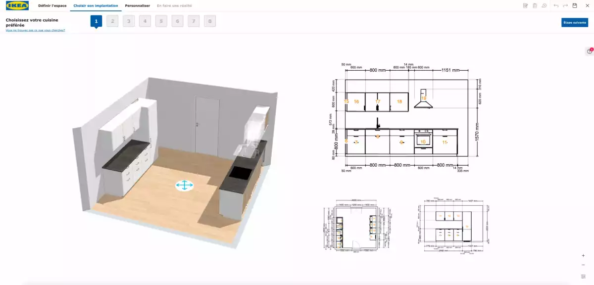 Logiciel cuisine 3D d'IKEA