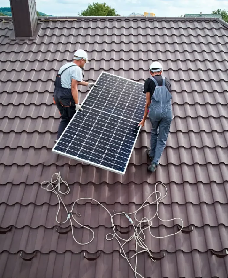 Installation de panneaux solaires