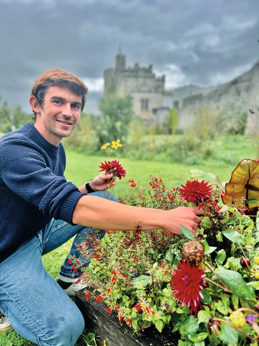 François Colin, jardinier dans le jardin du château d'Hardelot