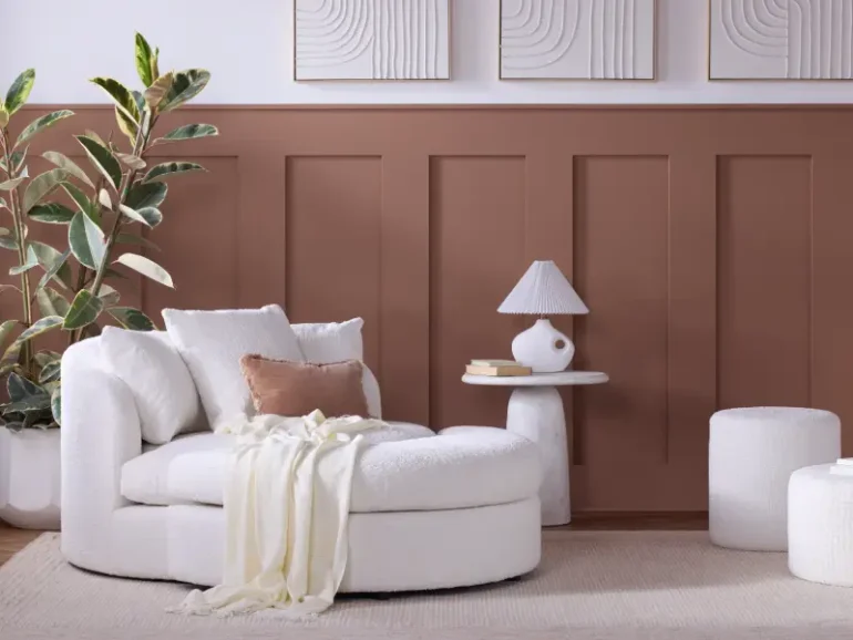 Collection Joybird x Pantone Cloud Dancer, chauffeuse couleur blanche