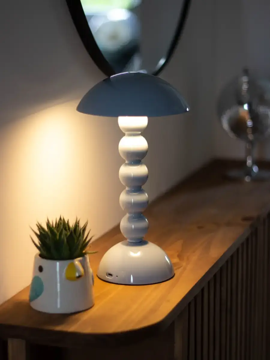 Lampe champignon Bobbin bleu pâle, Addison Ross