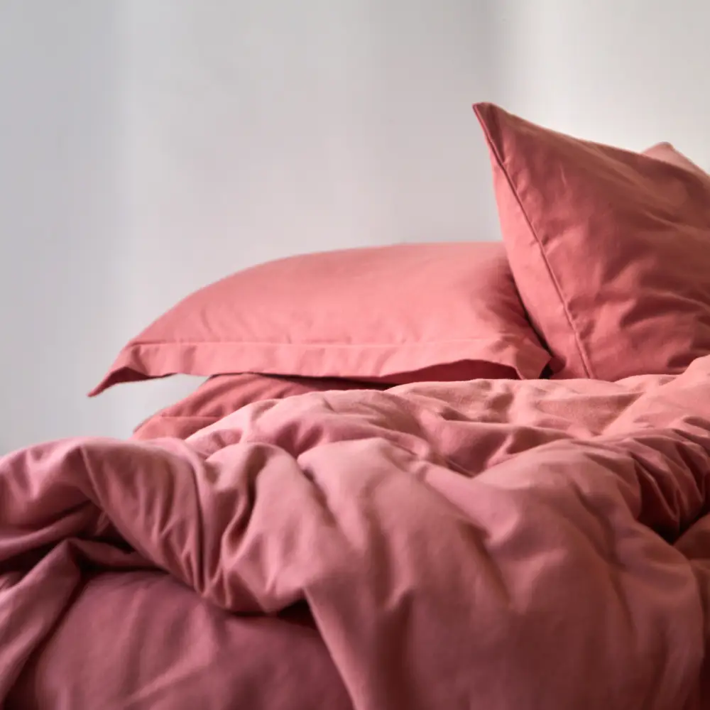 Laver housse de couette rose