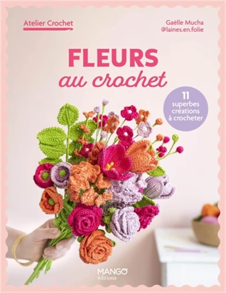 Couverture livre Fleurs au crochet Mango éditions