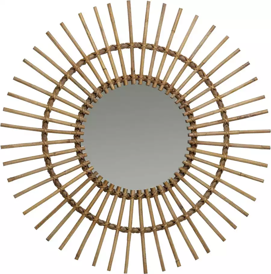 Miroir en rotin