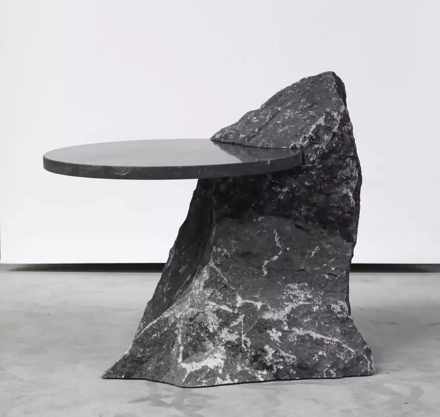 table en roche style organique