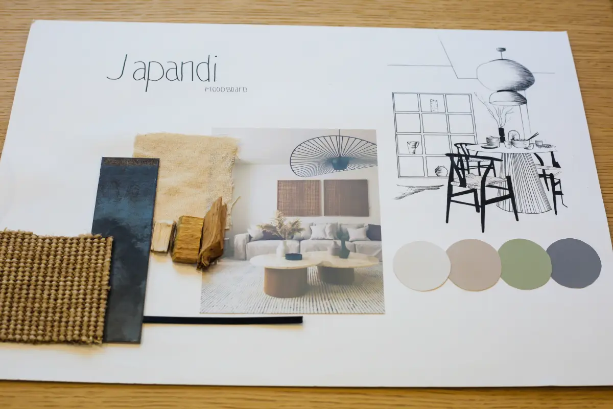 Moodboard de style japandi