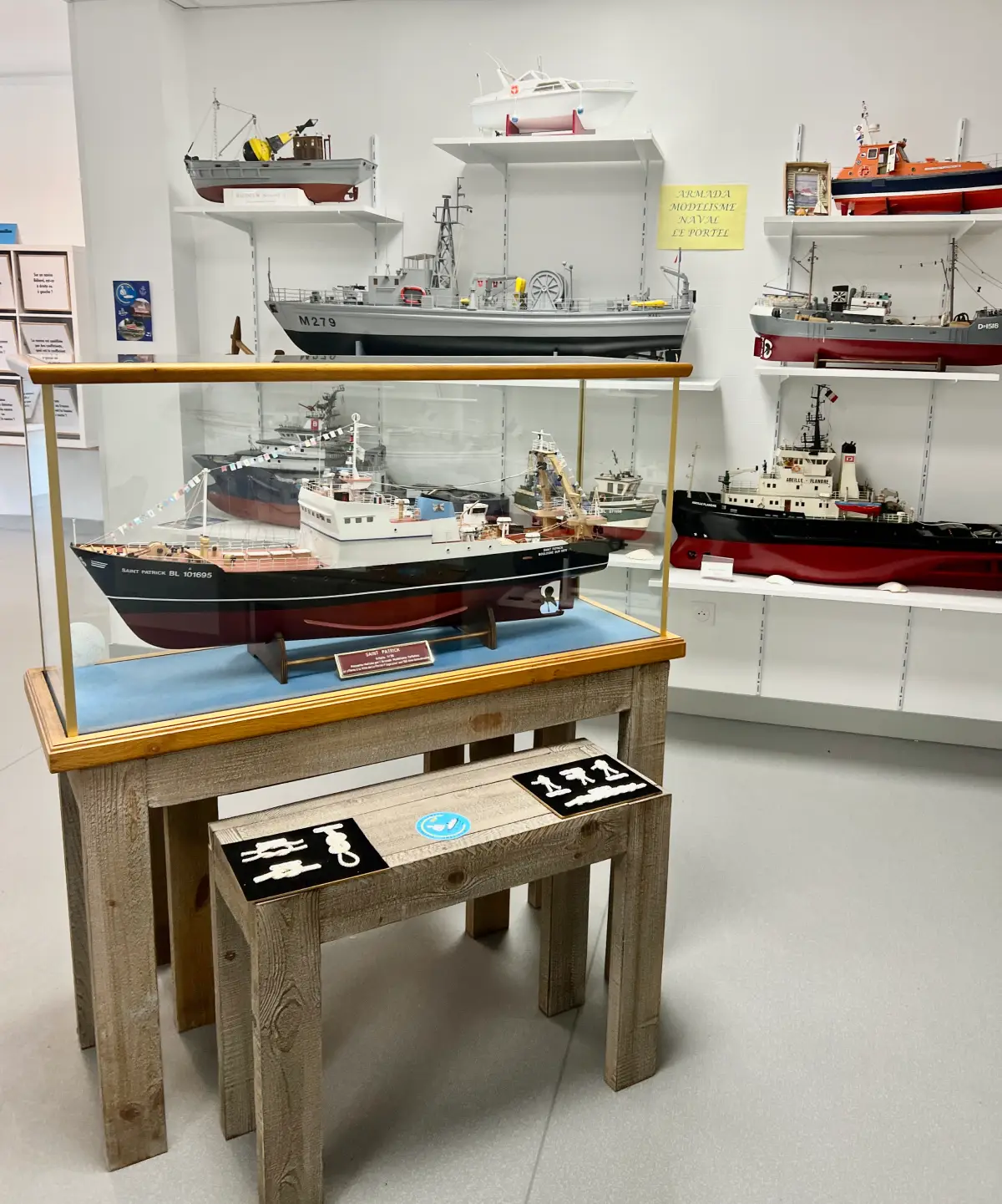 Maquette de bateaux du musée Argos de Boulogne-sur-Mer