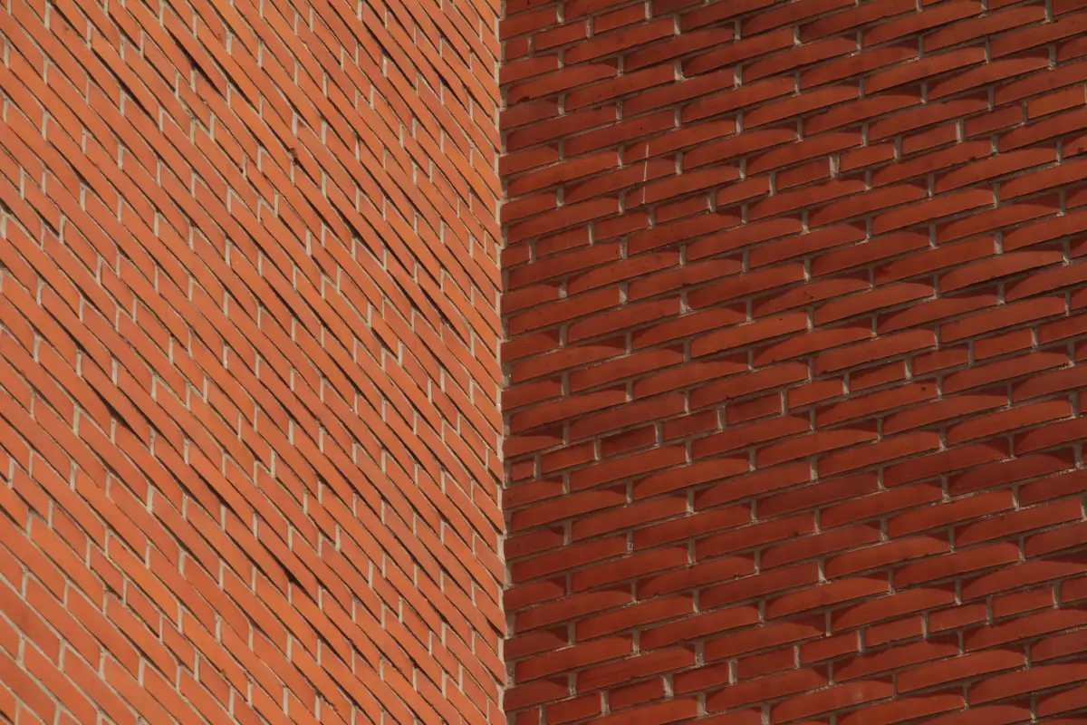 Mur de briques oranges