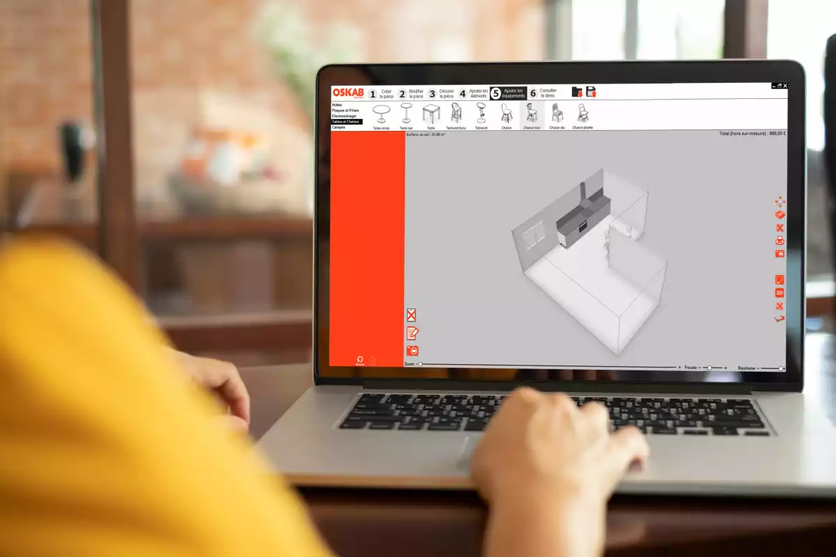 Logiciel Oskab conception 3D de cuisine