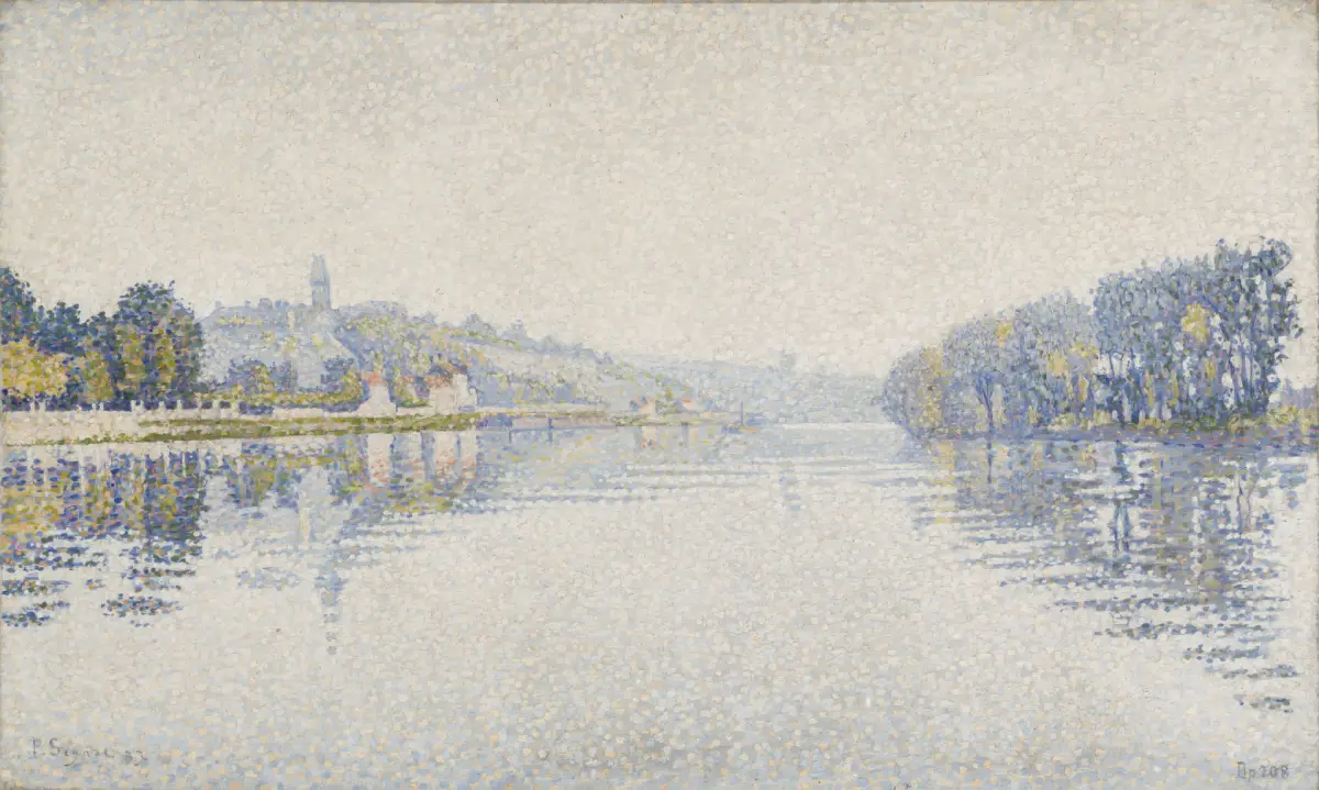 Brouillard, œuvre neo-impressionniste de Paul Signac Herblay, du musée d'Orsay, visible au MUba de Tourcoing