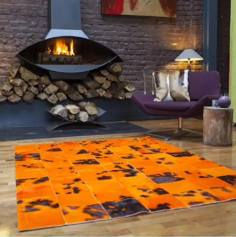 Peau de vache Patchwork Orange