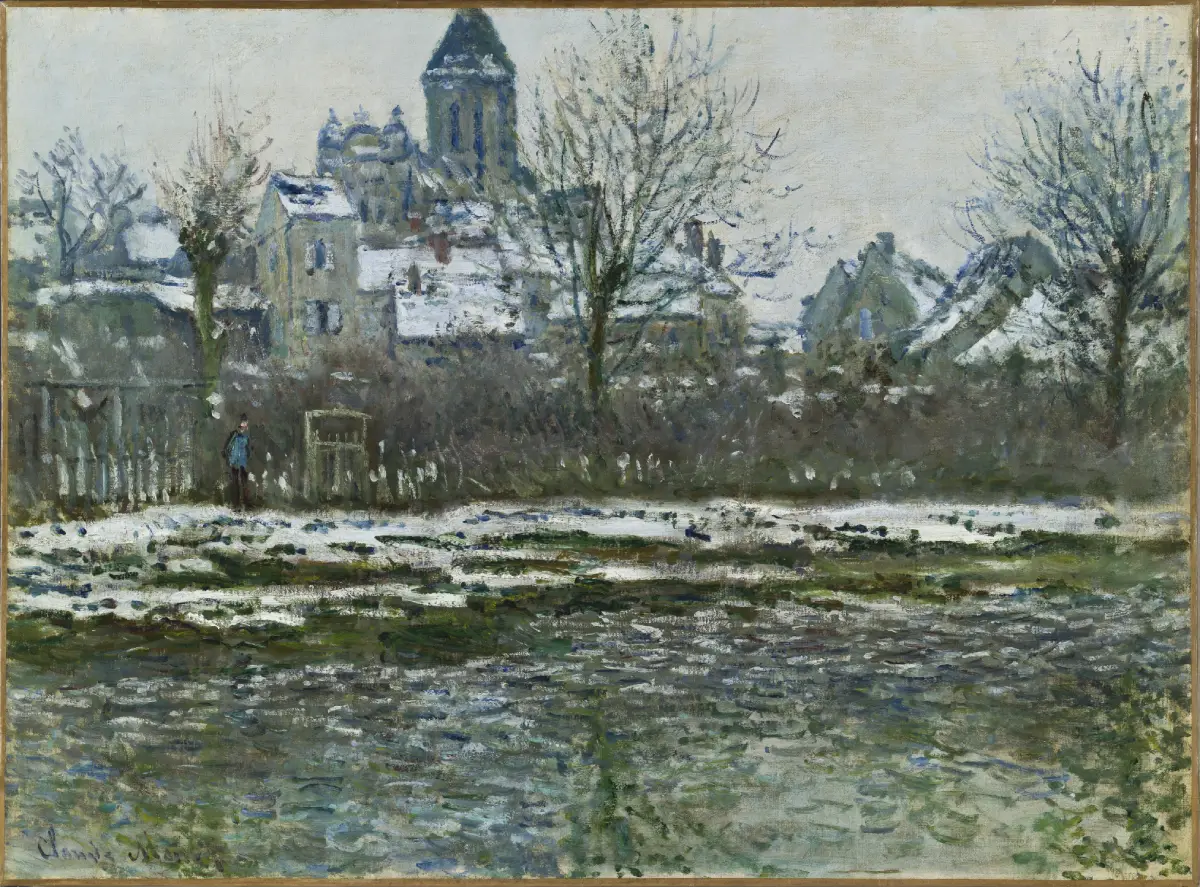 Effet de neige à Vétheuil, peint par Claude Monet, exposée au musée d'Orsay