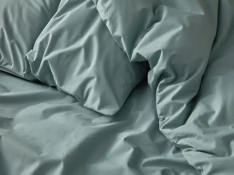 Matière percale de coton, bleu - vert