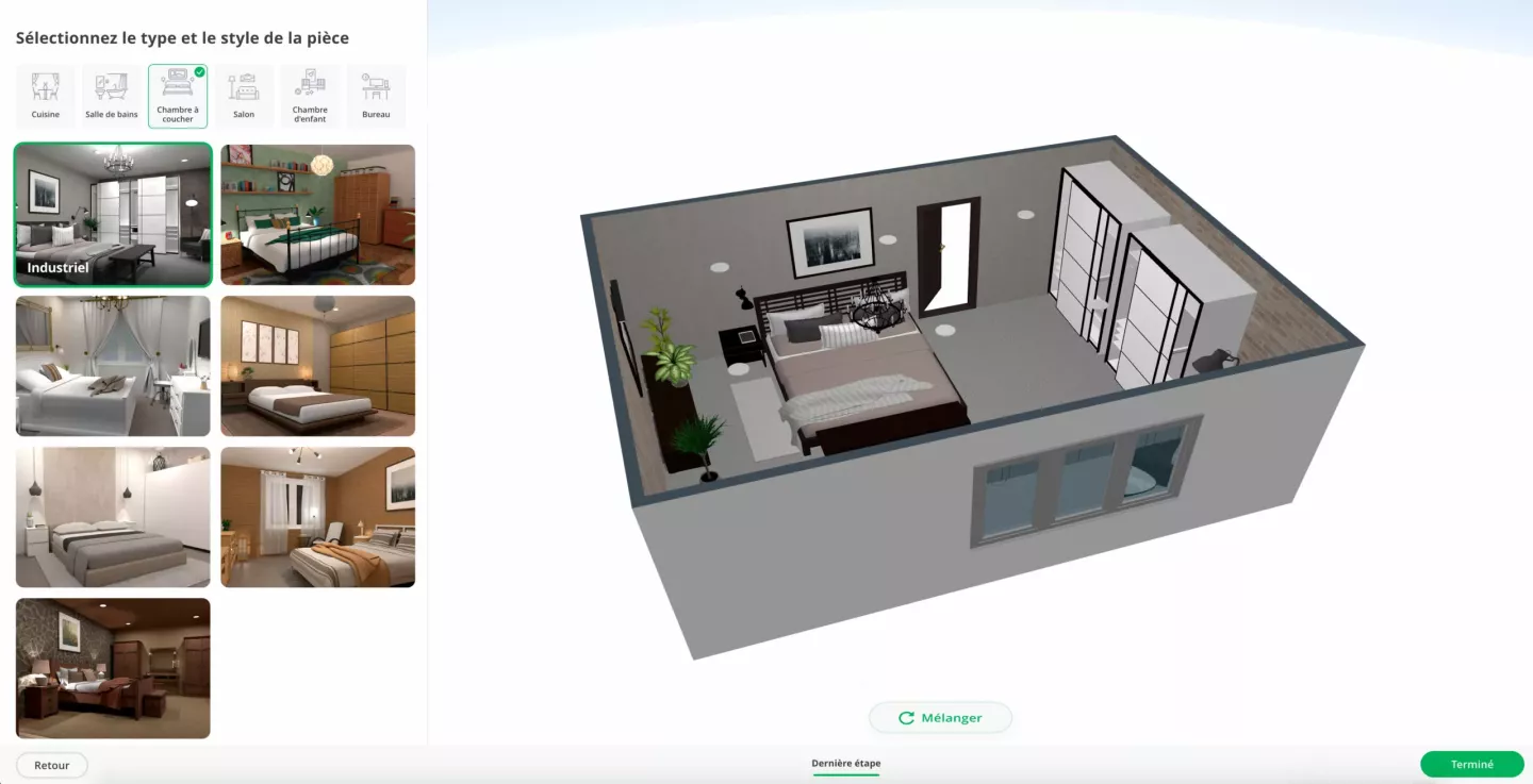 3D issue du logiciel Planner 5D pour la déco intérieur