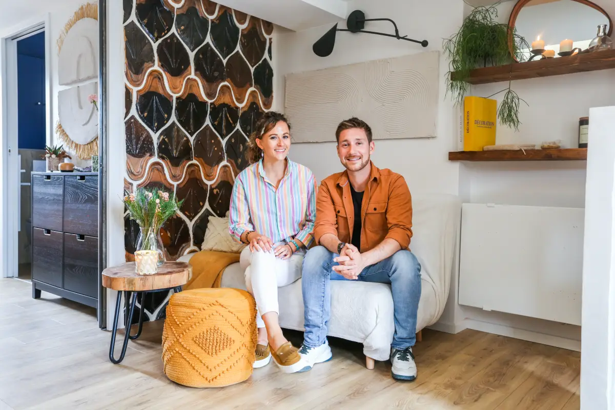 Portrait de Marina et Benjamin dans le salon