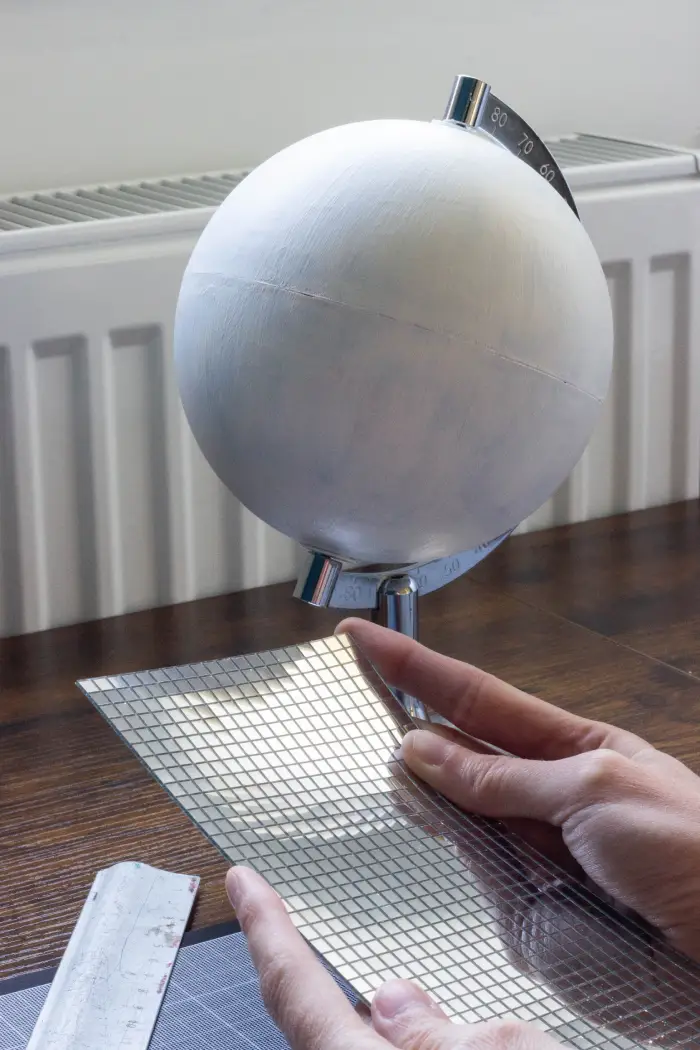 Préparation des bandes de mosaïques miroirs