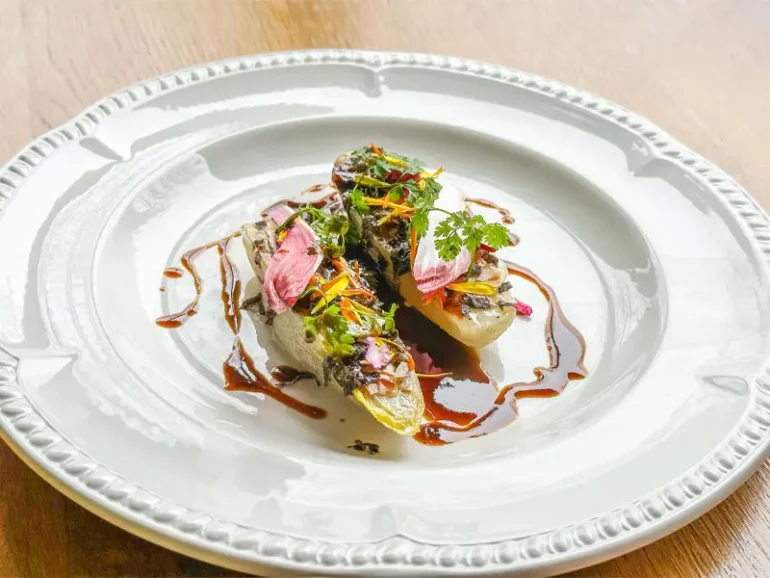 Recette endive braisée et praliné de noisettes