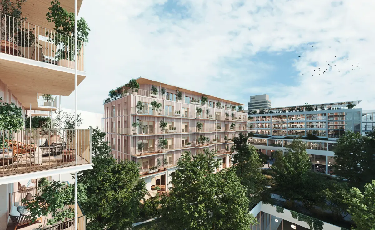 Ancienne patinoire de Cergy-Pontoise, réhabilitation construction en bois massif