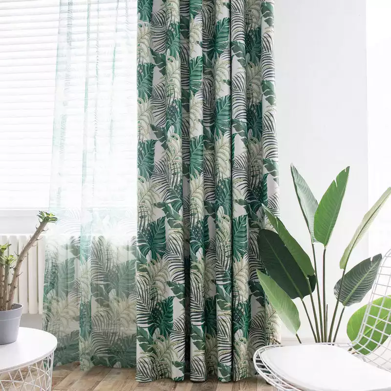 rideaux motifs végétal jungle