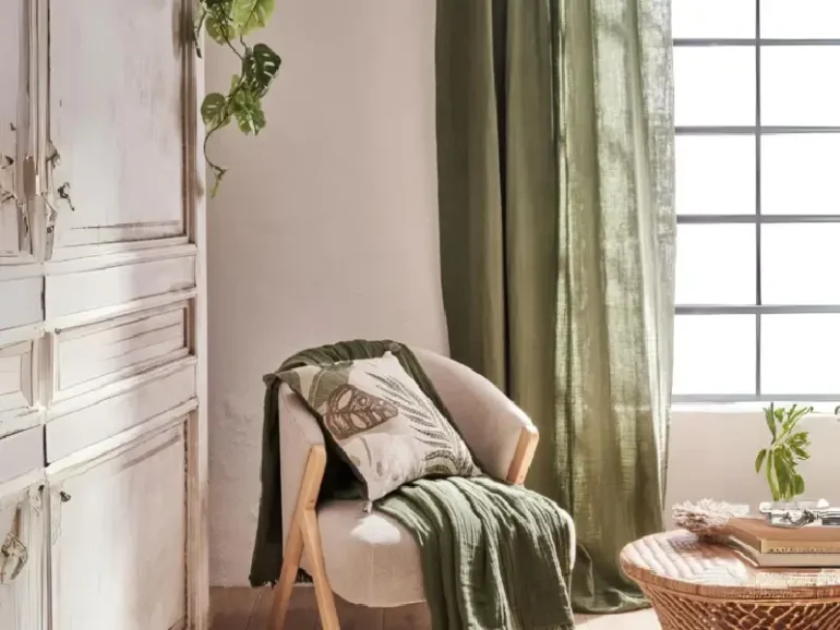 Rideaux et voilages, quel choix déco, rideaux tamisants vert