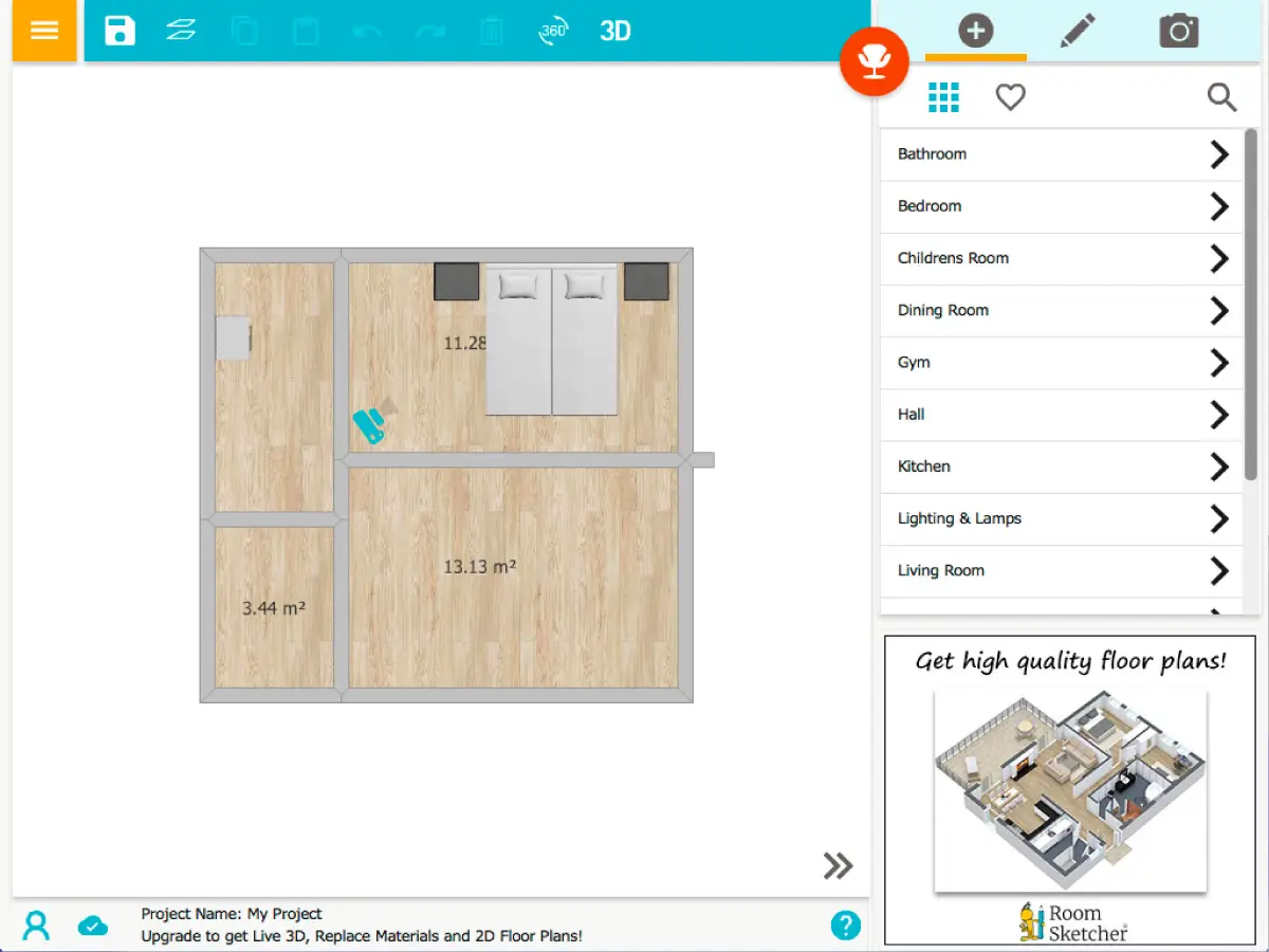 Aperçu logiciel RoomSketcher