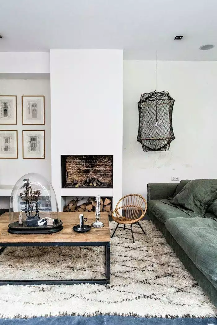 Salon chaleureux inspiration nordique