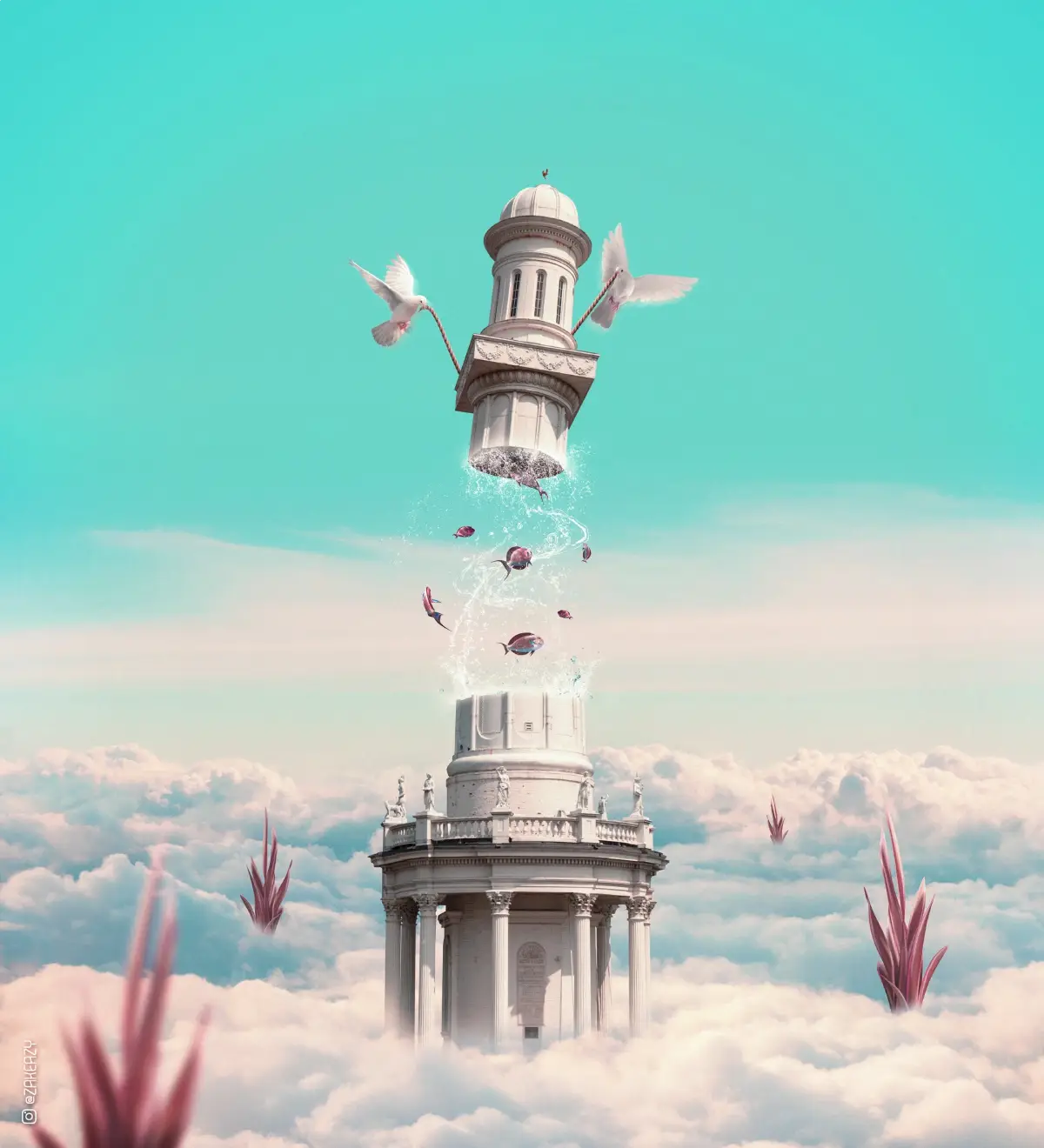 Sky isn't the limit, photomontage