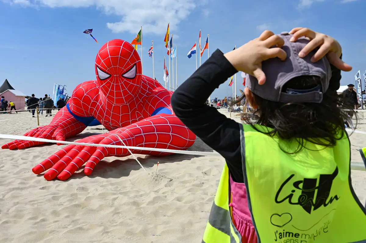 Cerf-volant Spider-Man à Berck-sur-Mer