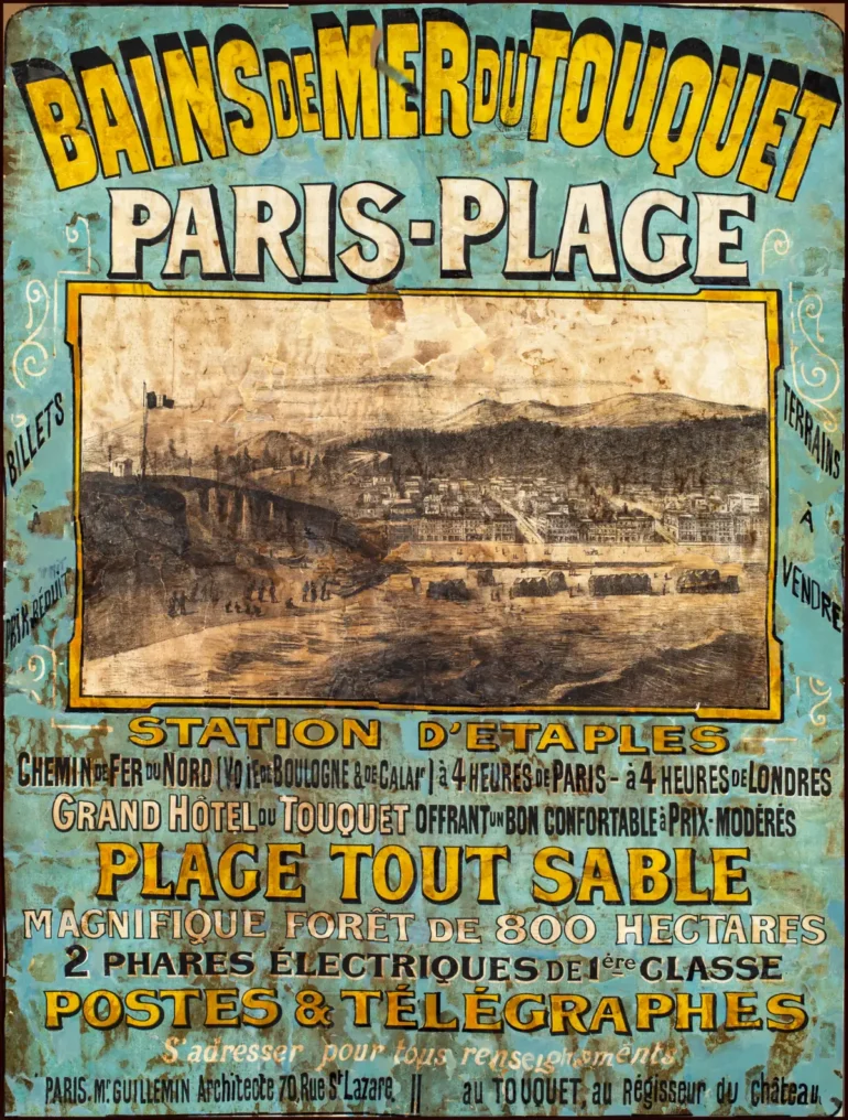 Affiche "Bains de mer du Touquet-Paris-Plage