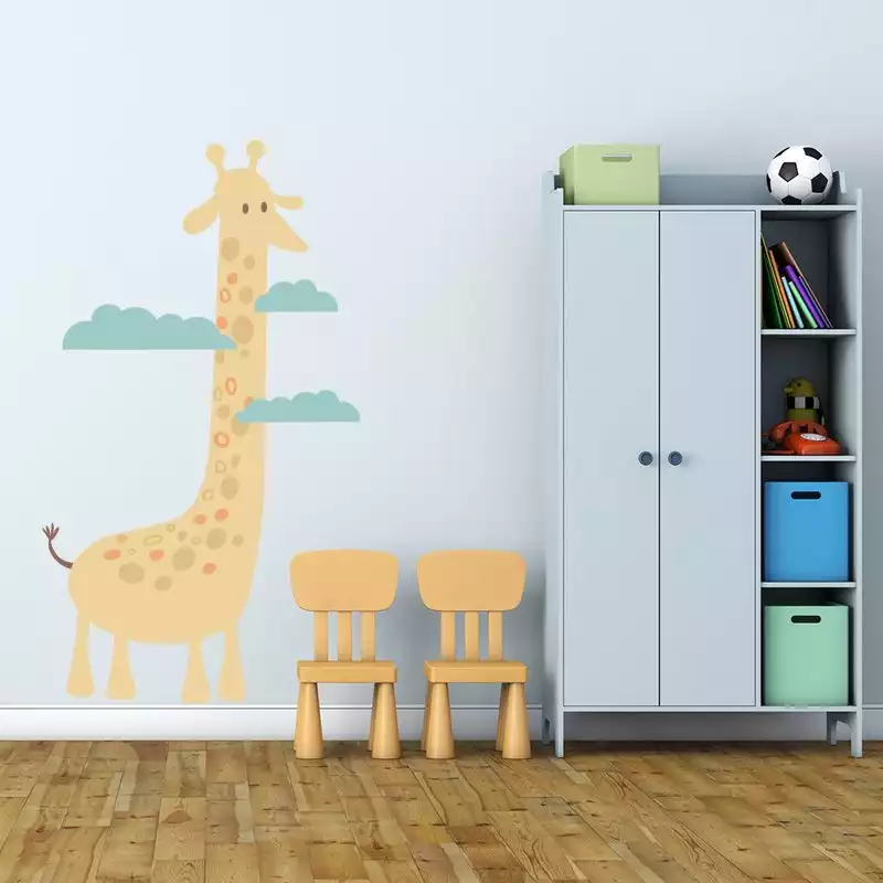 Sticker mural girafe