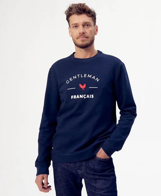 Sweat David bleu en coton bio