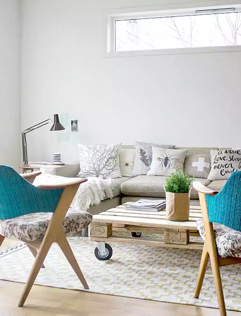 Table basse en palettes de bois