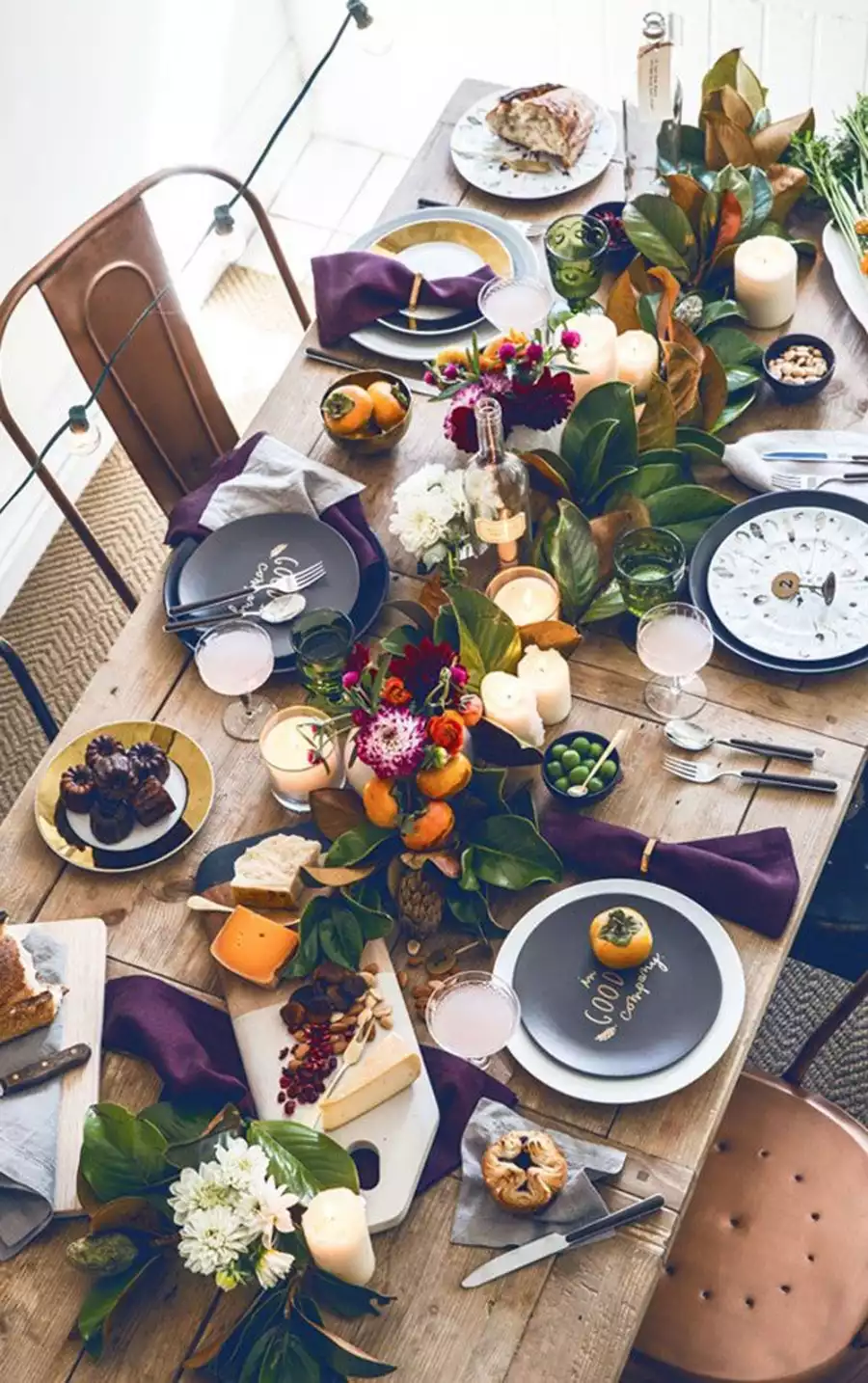 Table de fête au naturel