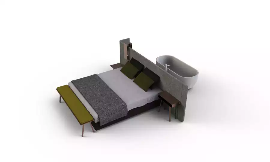 Tête de lit et séparateur d'espace