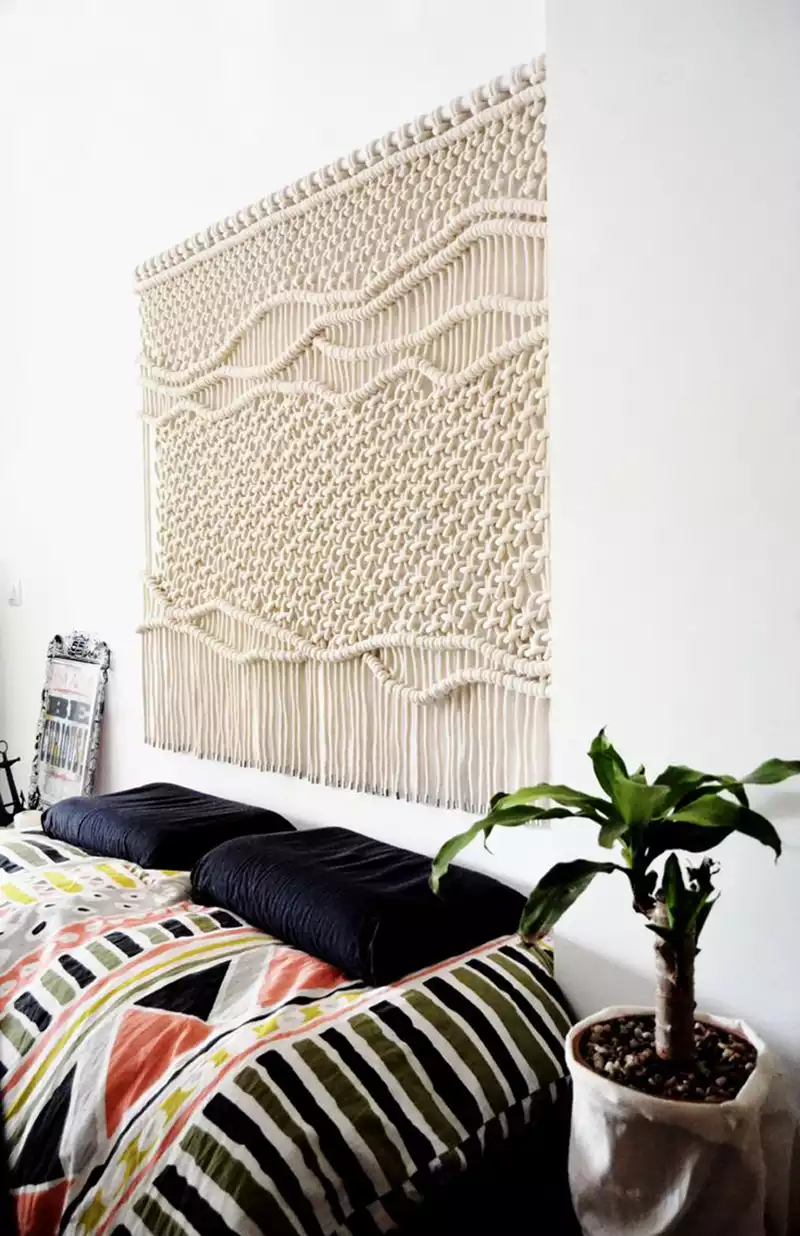 Tête de lit macramé