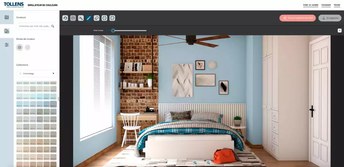 Simulateur couleur peinture par Tollens