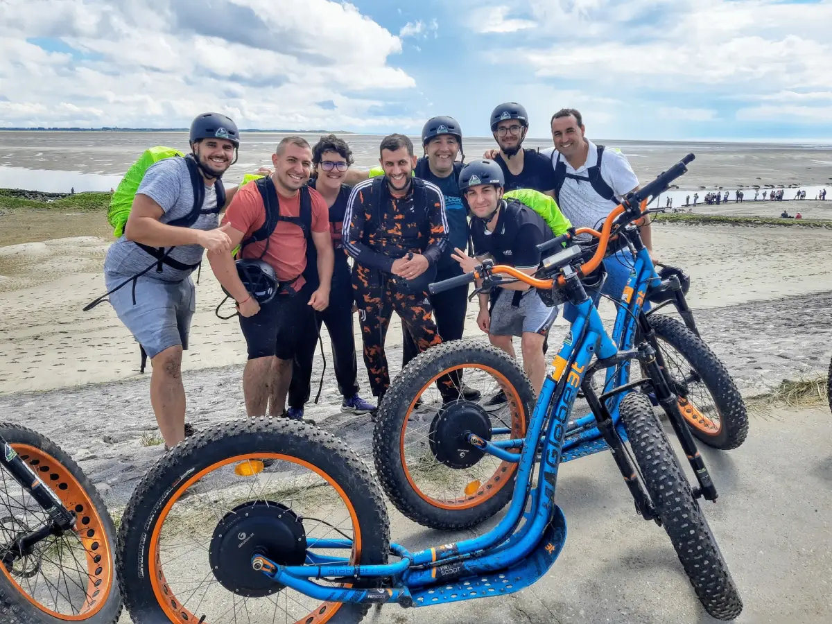 Sortie en trottinettes électriques en baie d'Authie