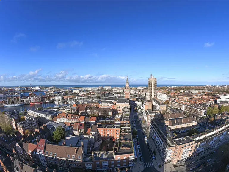 Ville de Dunkerque vue de haut