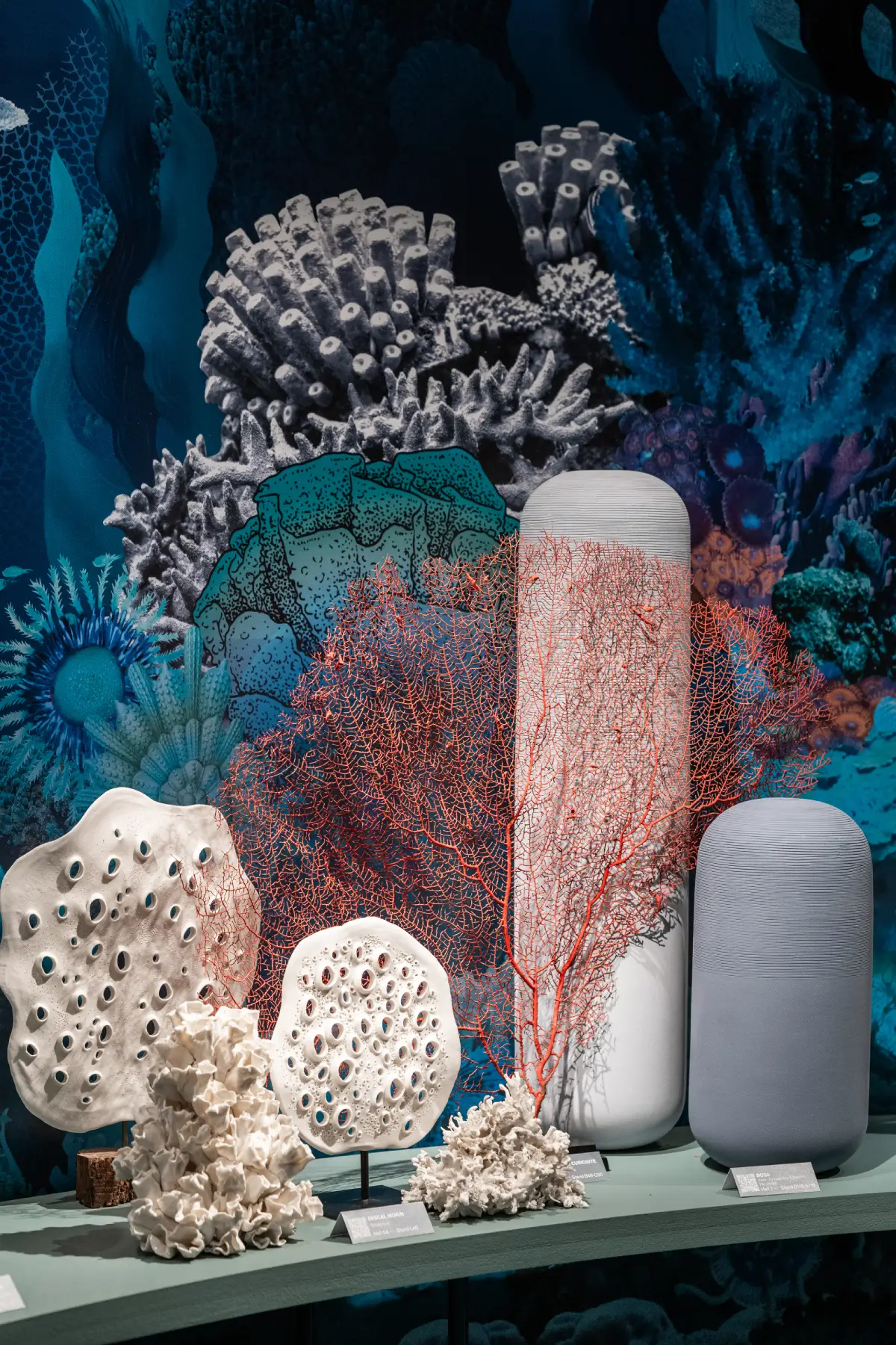Deep Sea par Elizabeth Leriche, focus objets. Formes inspirées de l'océan