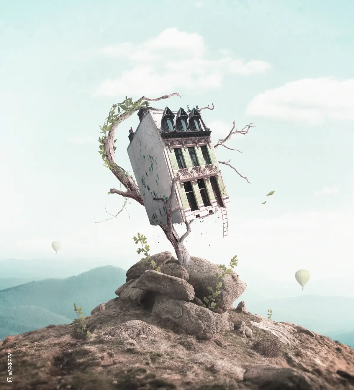 La Maison Verte, photomontage par Zak Eazy