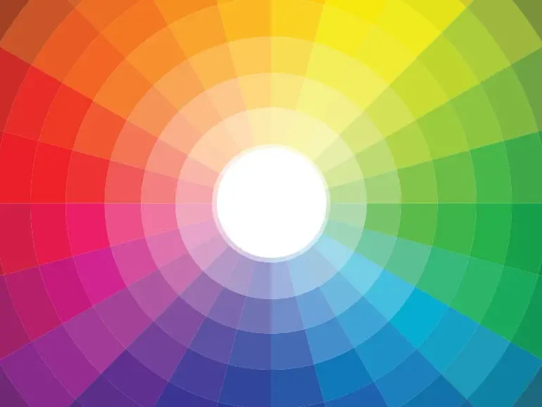 Zoom couleurs du cercle chromatique